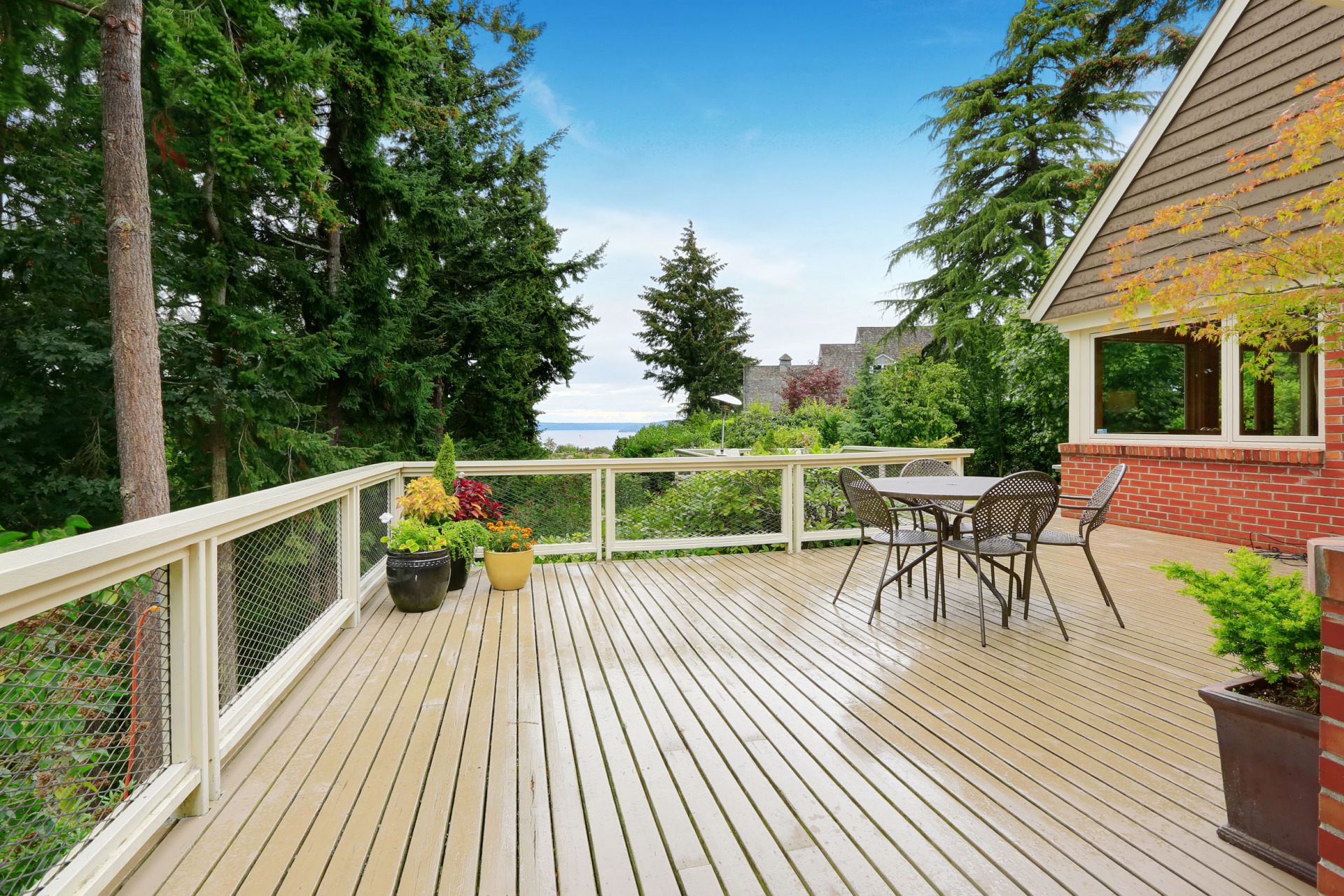 beautiful wooden deck for home