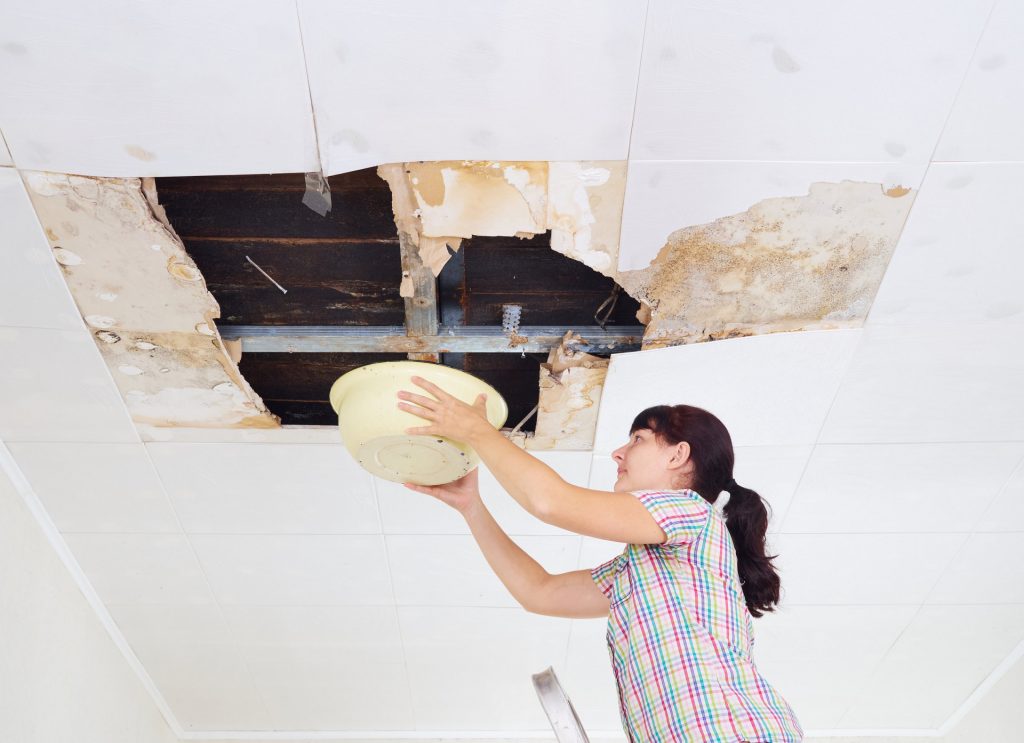 Damaged ceiling roof replacement